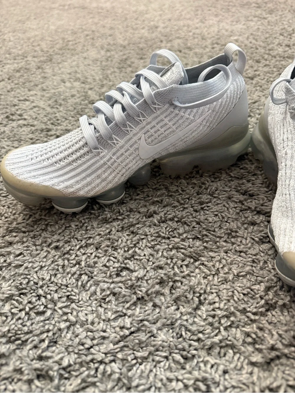 Nike Air VaporMax Flyknit 3 White Pure Platinum Women’s Size 7 AJ6910-100